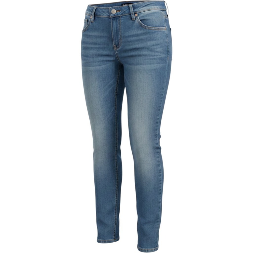 Amethyst Women's Size 9 Skinny Jeans Medium Wash Stretch Denim Floral Trim